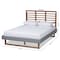 Baxton Studio Rina Dark Grey Upholstered and Ash Walnut Wood Full Size Platform Bed 164-9413-9422 - alternate 9